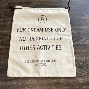 Golden Goose Cream Drawstring Dust Bag